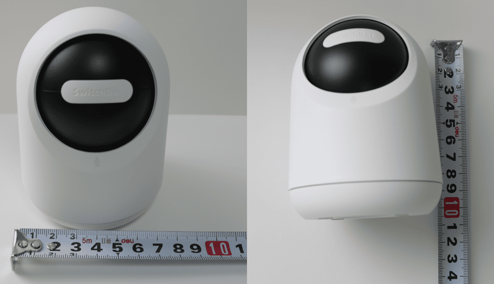 SwitchBot見守りカメラPlus 3MPの大きさ